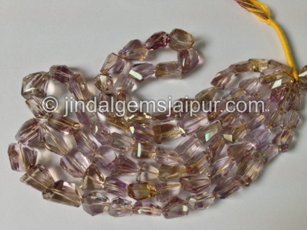 Ametrine Faceted Nuggets Beads